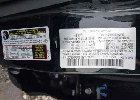 2010 Mazda Cx-9 Touring z USA, uszkodzony, nr VIN JM3TB2MA0A0216977